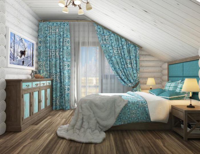 Namelio stiliaus miegamasis: dizaino idėjos tavo namui