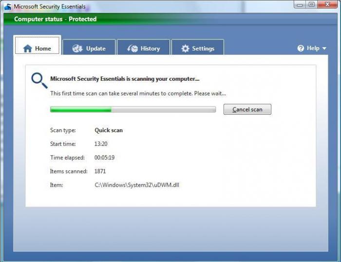 Išsami informacija, kaip išjungti "Microsoft Security Essentials"